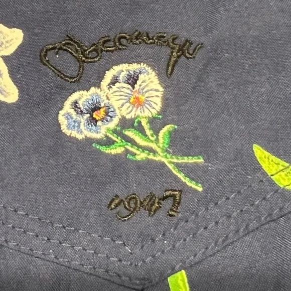 Obermeyer Iris Blue Floral Zip Front Insulated Ski Snowboard Hood Coat Women 12 - Picture 10 of 16